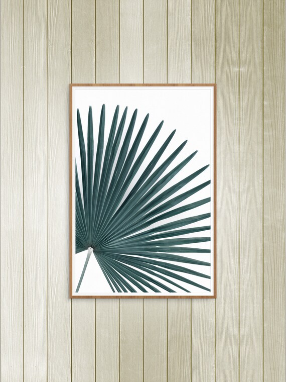 Palm Leaf Wall Art Botanical Print Wall Decor Minimalist | Etsy