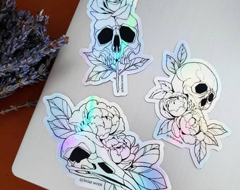 Holographic Skull Stickers