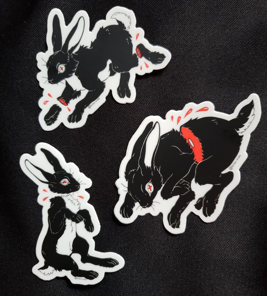 Mini Bloody Rabbit Trio | Sticker Pack - Etsy