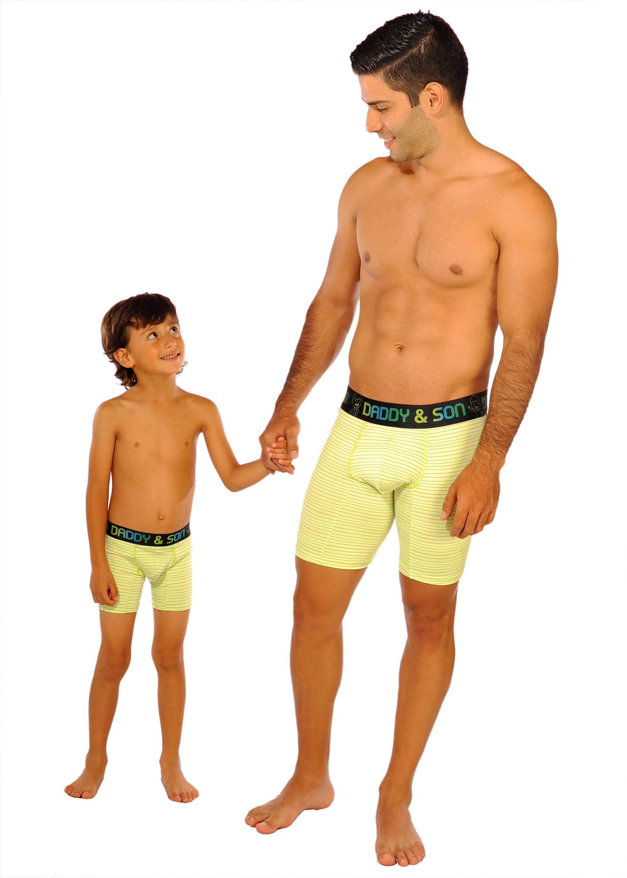 Daddy & Son Boxer Briefs Matching Stretch Underwear Set Father,dad