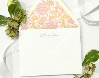 Coral Floral Personalized Everyday Stationery