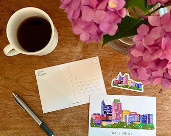 Raleigh Skyline Postcard Pack