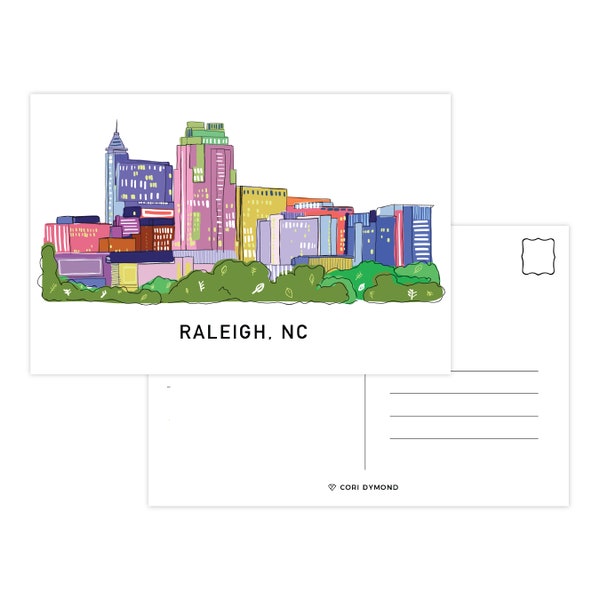 Raleigh Skyline Postcard Pack