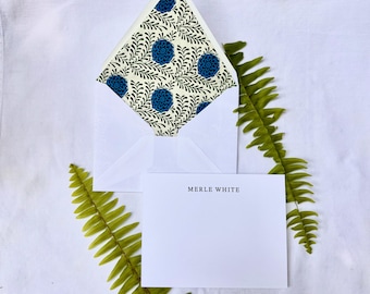 Blue Hydrangea Personalized Fine Stationery
