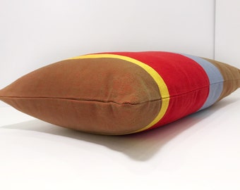 Southwestern pillow, color block pillow, striped lumbar pillow, outdoor lumbar pillow, Santa Fe, decorative throw pillows, cushion covers