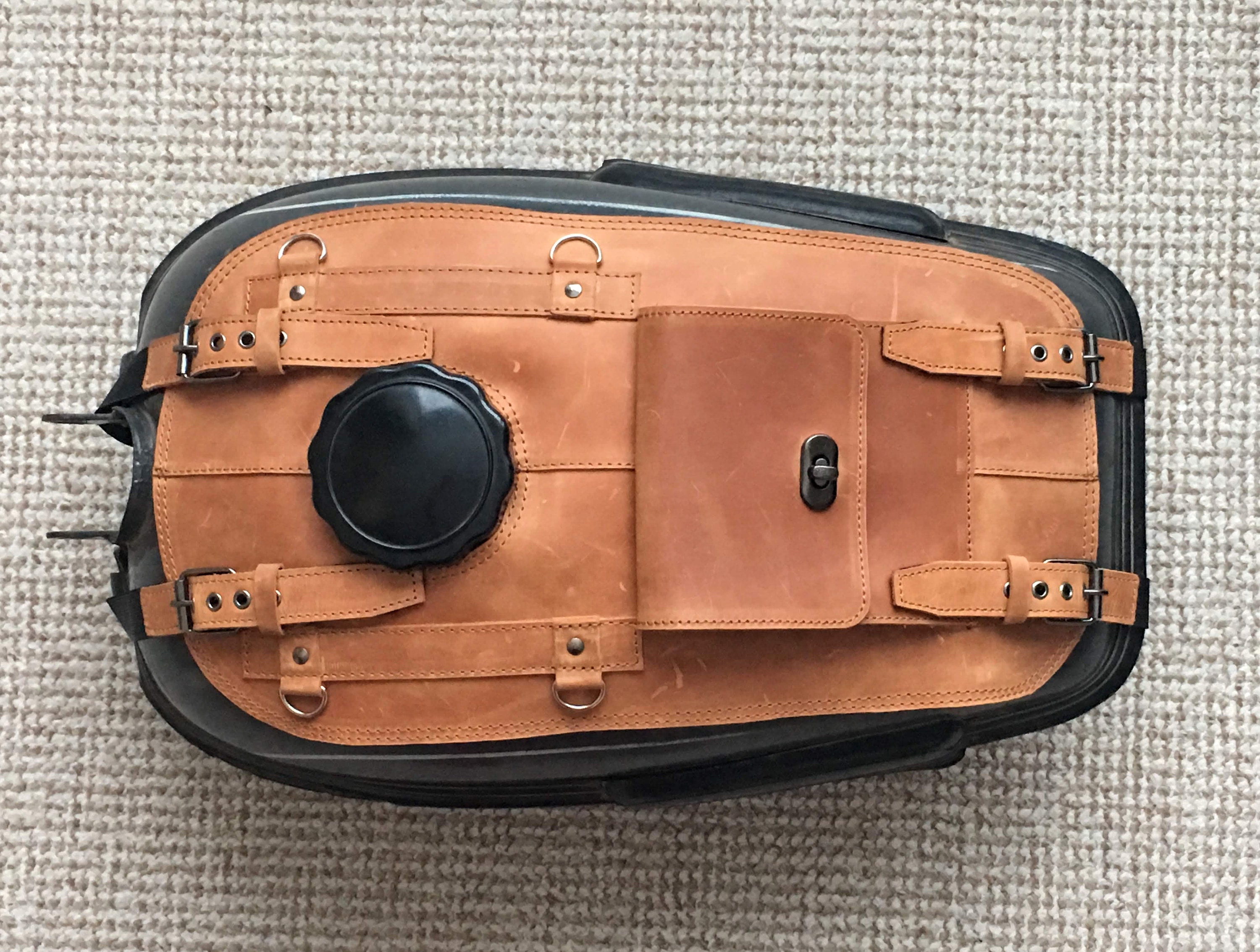 URAL fuel tank gas cover Genuine Leather with 1 pocket Etsy