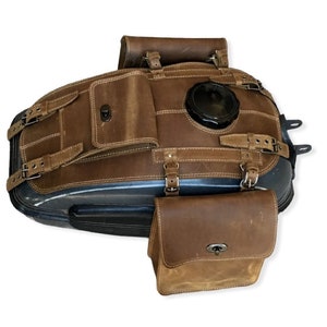 URAL fuel tank gas bags Genuine Leather 1 pocket and 2 detachable bags