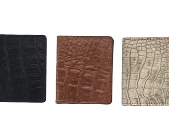 Set 3 pcs Leather ID Holder wallets with card holders, Slim Leather Wallet, Leather Card Holder