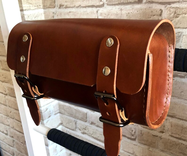 Leather Handlebar Bag Motorcycle Leather Tool Bag Leather Etsy