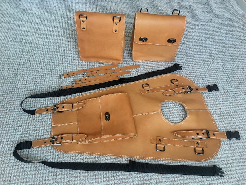 Indian Scout fuel tank gas leather big bags with 1 pocket and Etsy