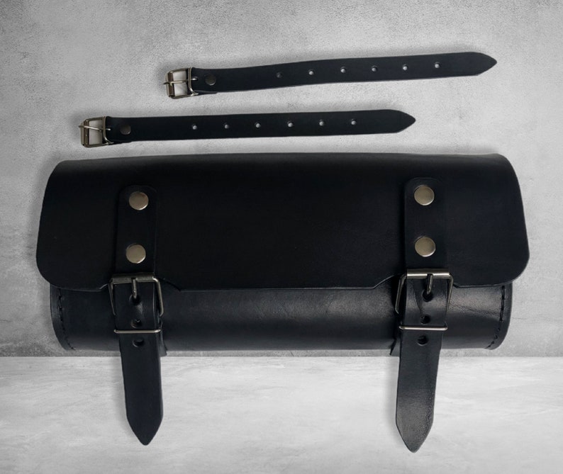 Leather Handlebar Bag Motorcycle Leather Tool Bag Leather Etsy