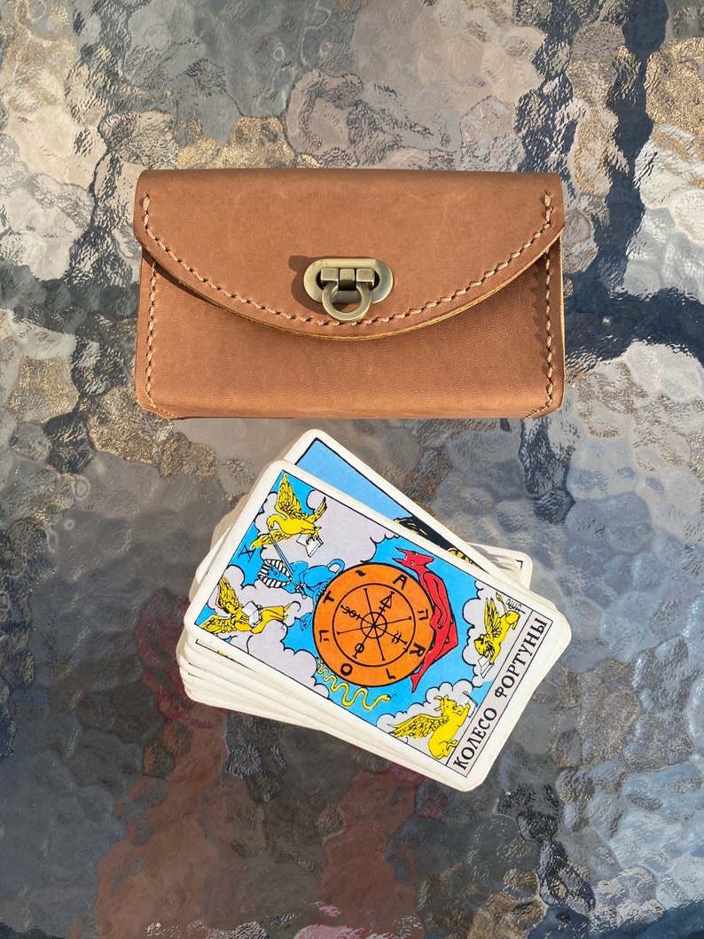 Tarot leather bag, Tarot pouch, Tarot case, Tarot box image 4