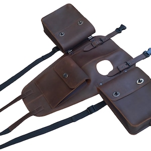 Funda de cuero para motocicleta con 2 bolsas laterales para depósito de gasolina Triumph Bonneville, Street Twin y Street Scrambler