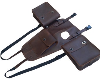 Motorcycle Leather cover with 2 side bags for Triumph Bonneville, Street Twin, Street Scrambler gas tank