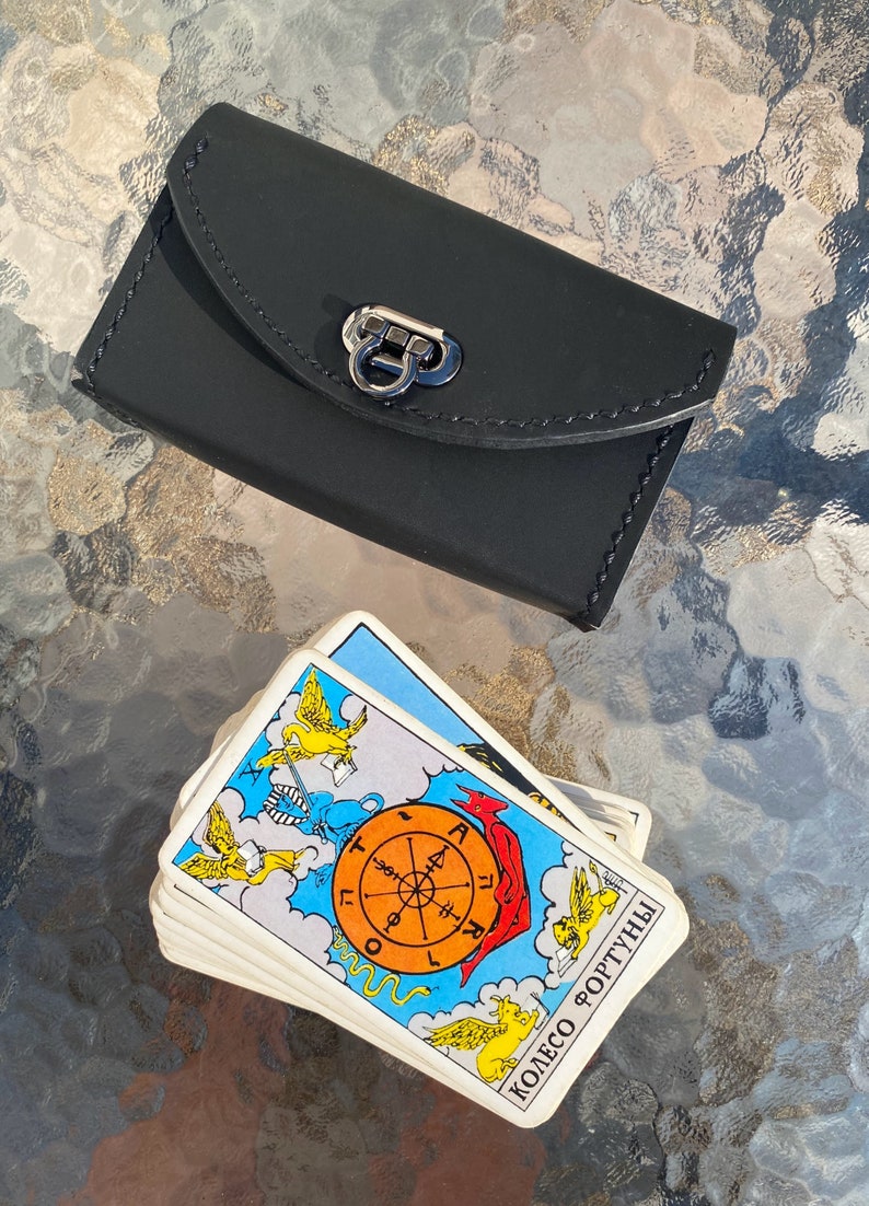 Tarot leather bag, Tarot pouch, Tarot case, Tarot box image 6