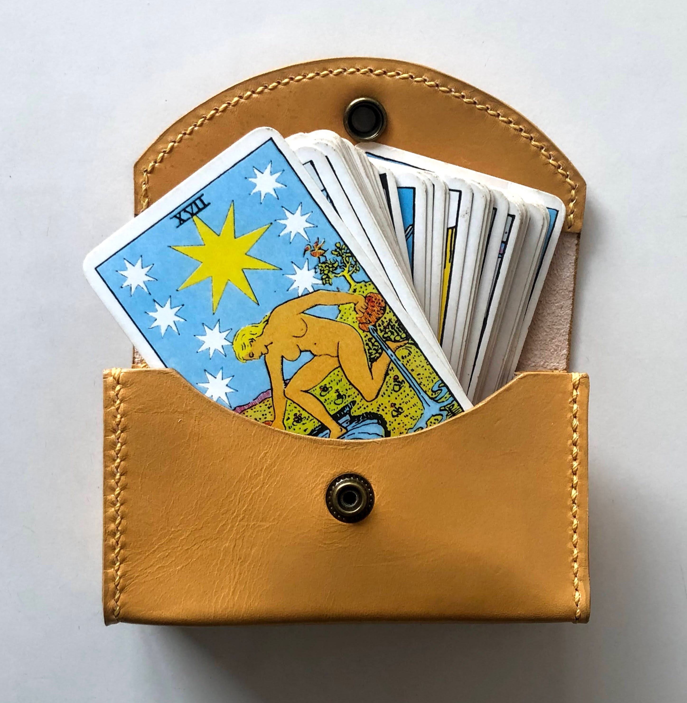 Handmade Tarot cards leather bag / Personalized Tarot cards Etsy