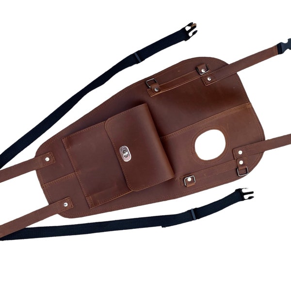 Motorcycle Leather cover, bib for Triumph Bonneville, Street Twin, Street Scrambler gas tank