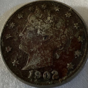 1902 Liberty Head V Nickel Coin