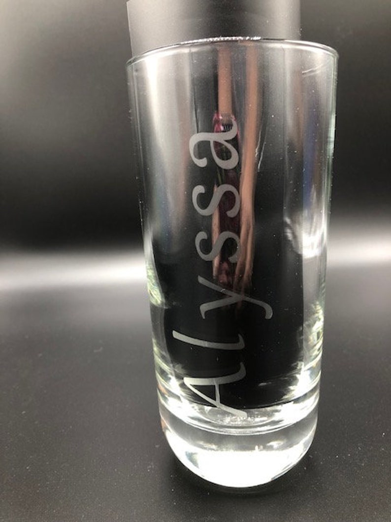 Etched Highball Glass Personalized With Name Etsy