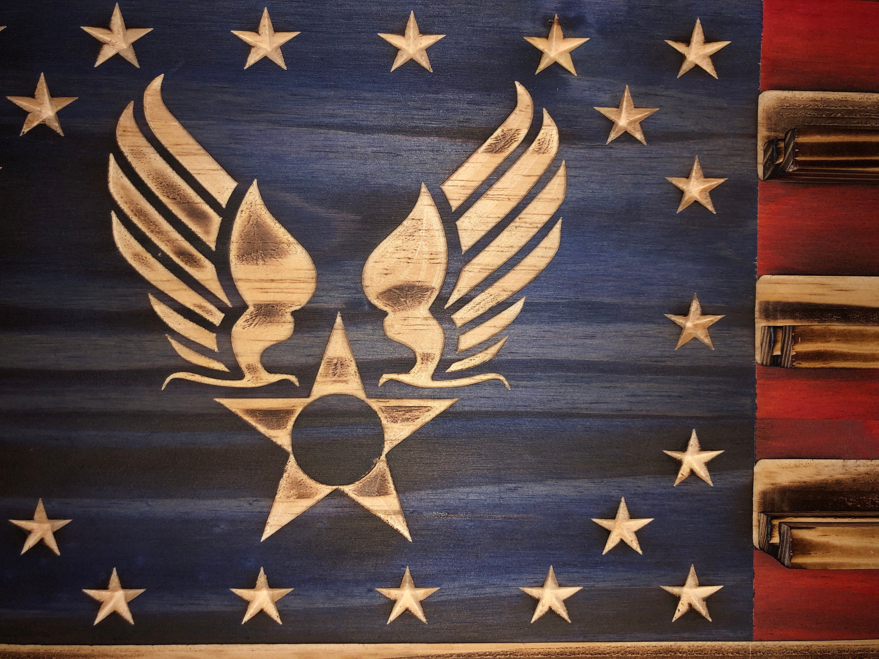 Home Décor Wall Décor Rustic American Flag TSgt SMSgt MSgt US Air Force ...