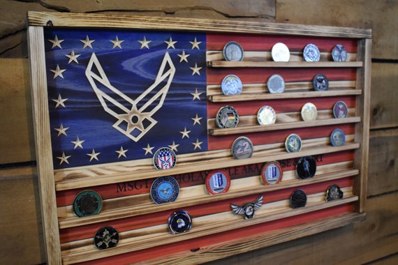 Tsgt Ribbon Rack Home Décor Wall Décor Rustic American Flag TSgt SMSgt MSgt US Air Force ...