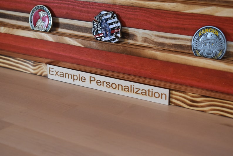 Custom Challenge Coin Display Rack Holder Rustic American - Etsy