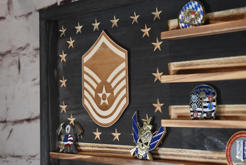 Tsgt Ribbon Rack Home Décor Wall Décor Rustic American Flag TSgt SMSgt MSgt US Air Force ...