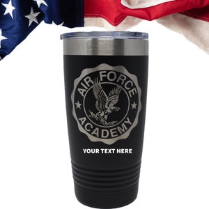 Air Force Academy Tumbler - US Air Force Personalized Tumblers laser engraved - US Air Force Academy Can Cooler
