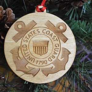US Coast Guard Ornament, Air Force Ornament, Army Ornament, US Military Christmas Ornaments, Marine Corps Ornament