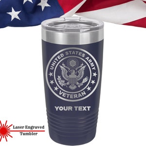 US Army Veteran Tumbler, Army Special Forces Personalized, Green Berets Army , US Army Veteran Can Cooler, Combat Vet Travel Mug