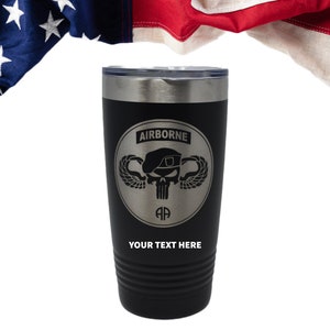 US Army 82nd Airborne Tumbler, Personalized Tumbler, US Army Can Cooler, 82nd or 101st Airborne Ranger