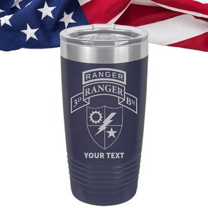 US Army 3rd Ranger Battalion Tumbler, Airborne Ranger, Fort Moore, 75th Ranger Regiment, Army Rangers