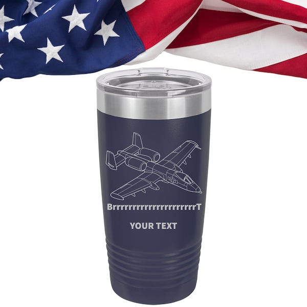 US Air Force Custom A-10 Warthog Tumbler, Cool Custom Personalized Warthog Tumbler, Air Force Brrrrrrrrrrt Can Cooler, She's A 10