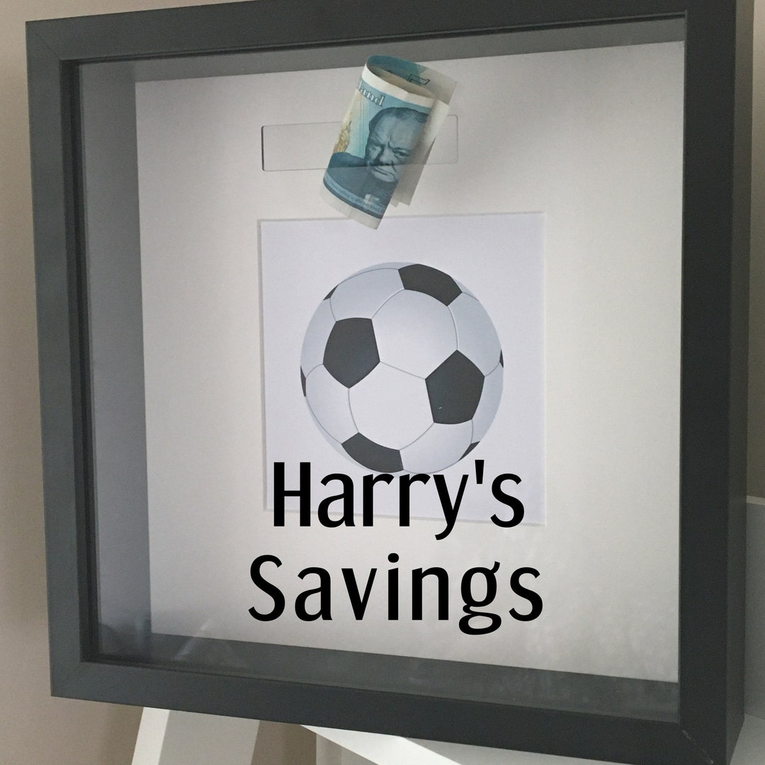 Personalised Football Money Box for Kids Football Christmas Etsy UK