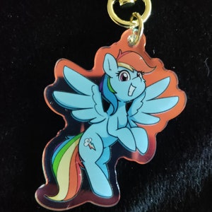 Shiny Rainbow Dash keychain