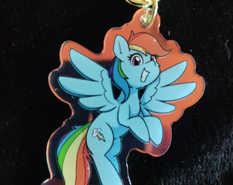 Glänzender Rainbow Dash Schlüsselanhänger