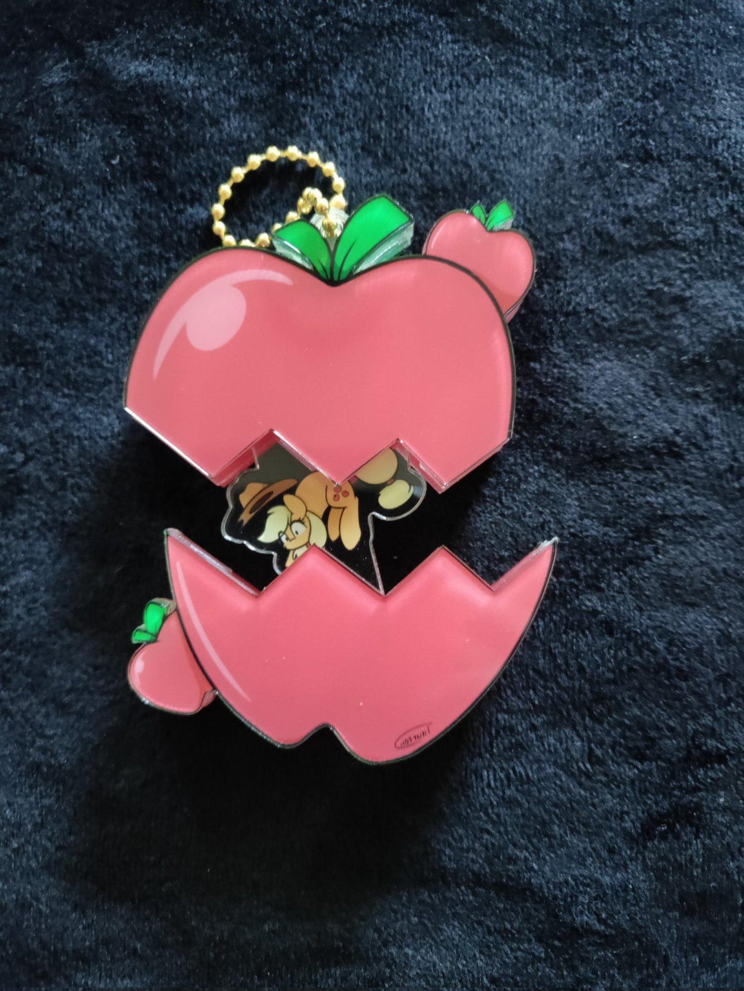 Apple AJ Keychain - Etsy