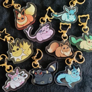Eeveelution keychains