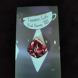 FF14 Red Mage Soul Stone enamel pin