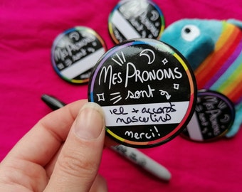 French pronoun button