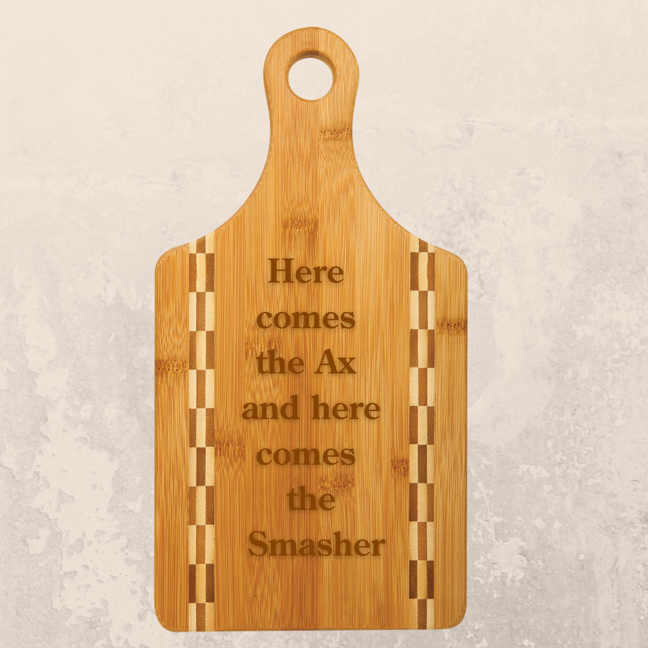 Custom Bamboo Paddle Cutting Board - Queen B Home