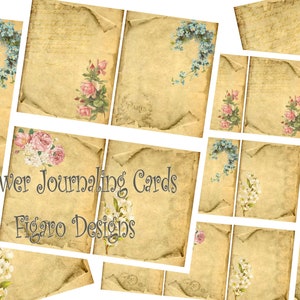 Flower Journal Cards Junk Journal Digital Ephemera Kit, Printable Junk Journal Ephemera, Vintage Ephemera, Botanical, Floral, Garden