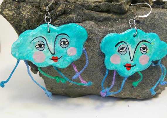 Paper mache best sale earrings
