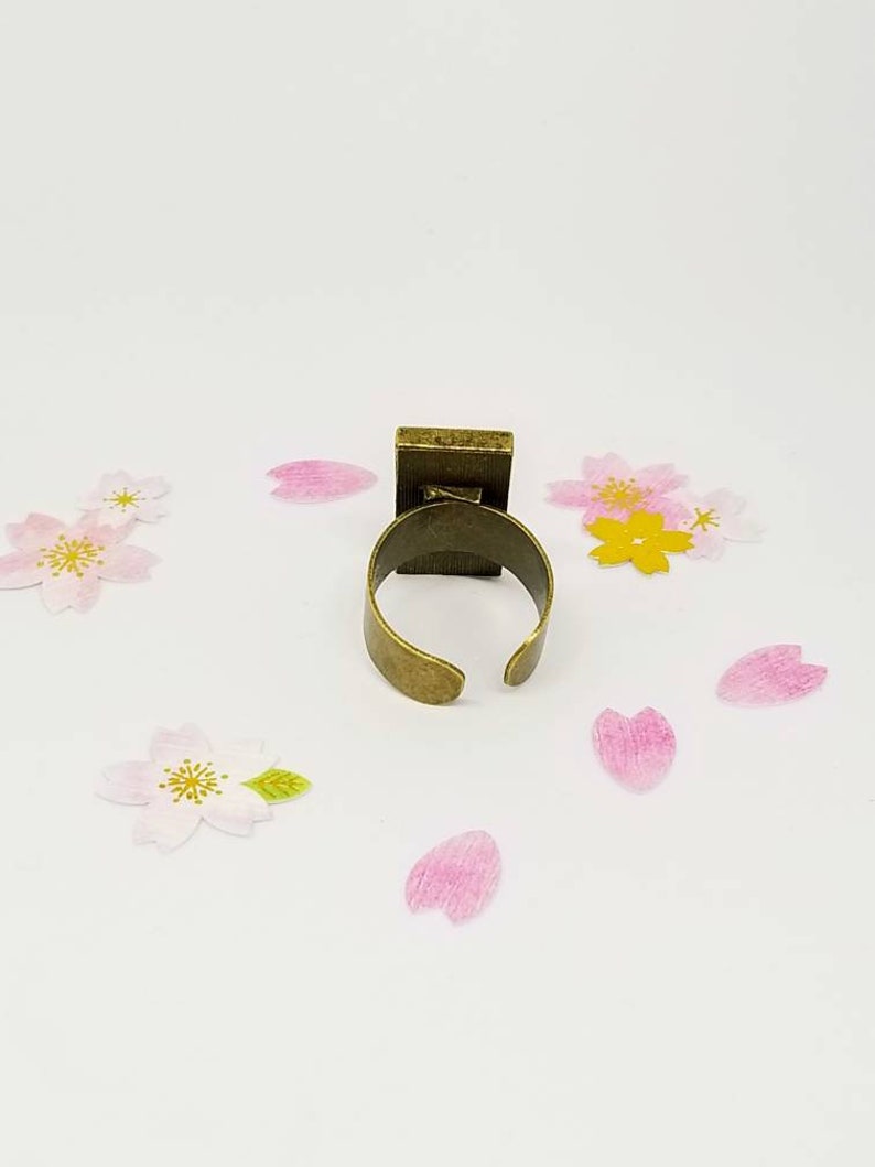 Minimalist jewelryGeometric jewelrybig ringjapanese pattern ringstatement ringKimonoBohomodern ring