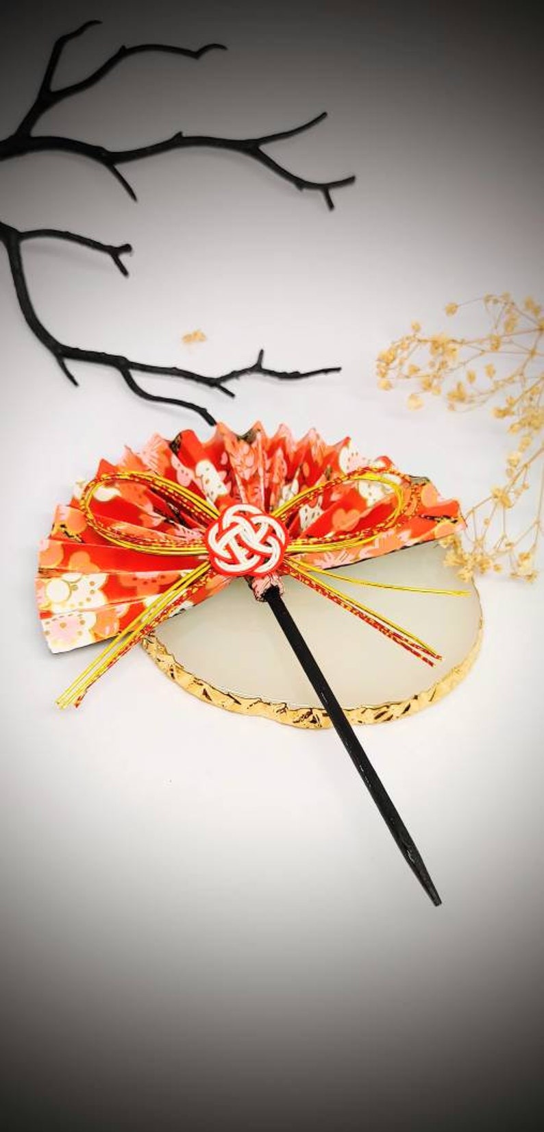 Accessoires de cheveux japonais, origami kanzashi, bijoux de cheveux, bâtons de cheveux baguettes, bâtons de cheveux japonais, cadeau du Japon, cadeau pour elle image 6