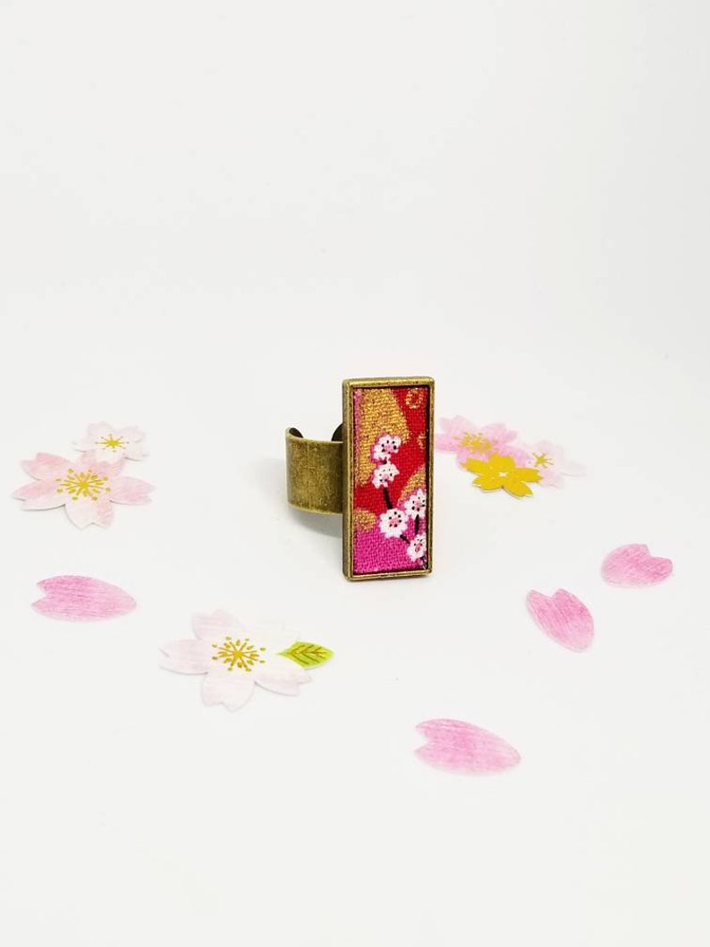 Minimalist jewelryGeometric jewelrybig ringjapanese pattern ringstatement ringKimonoBohomodern ring