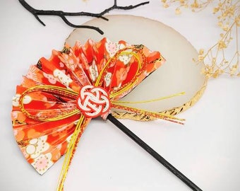 Japanische Haaraccessoires, Origami-Kanzashi, Haarschmuck, Haarstäbchen/Essstäbchen, japanische Haarstäbchen, Geschenk aus Japan, Geschenk für sie