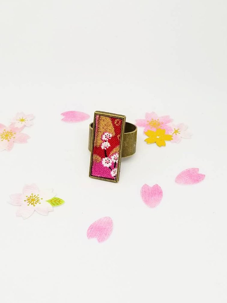 Minimalist jewelryGeometric jewelrybig ringjapanese pattern ringstatement ringKimonoBohomodern ring