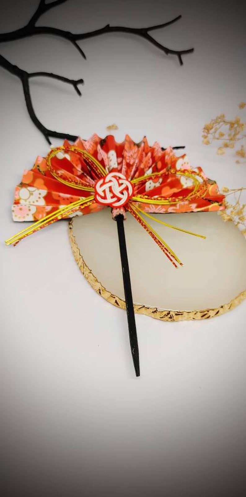 Accessoires de cheveux japonais, origami kanzashi, bijoux de cheveux, bâtons de cheveux baguettes, bâtons de cheveux japonais, cadeau du Japon, cadeau pour elle image 2