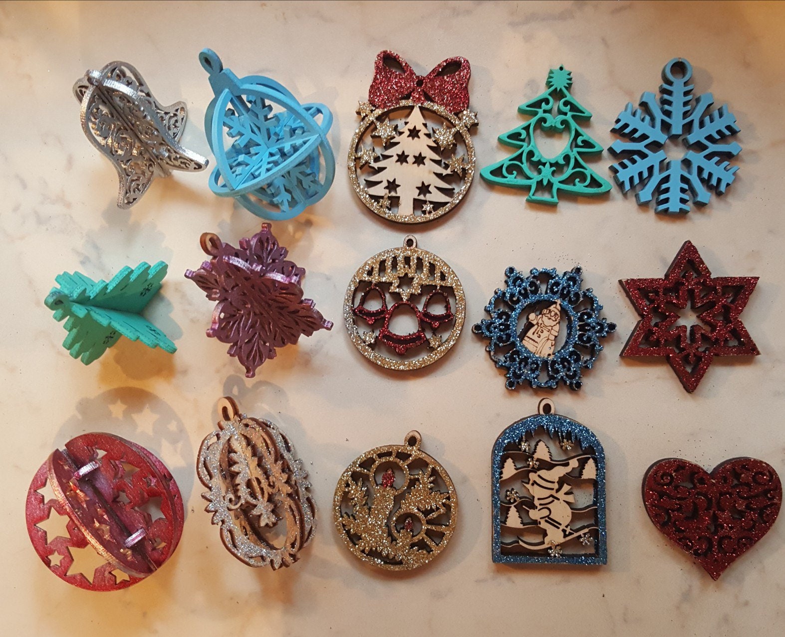 100 Christmas Ornaments Vector Pack Laser Cut CNC Router | Etsy